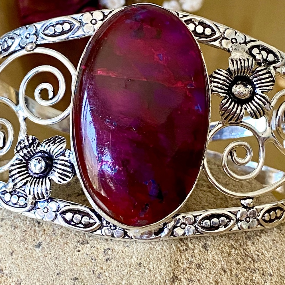 Purple Labradorite Adjustable Cuff - image 2